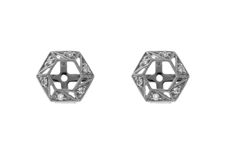 E036-45194: EARRING JACKETS .08 TW (FOR 0.50-1.00 CT TW STUDS)