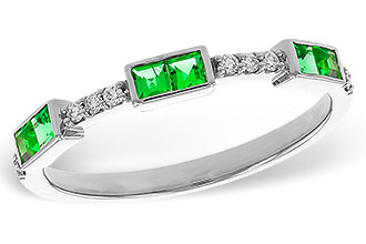 B310-96158: LDS WED RG .23 TW EMERALD .30 TGW