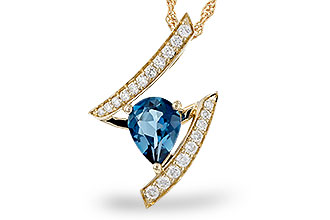 C310-92485: NECK 1.04 LONDON BLUE TOPAZ 1.23 TGW (8x6MM)