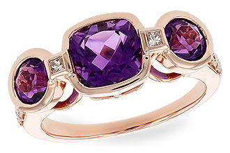 E310-06094: LDS RG 2.25 TW AMETHYST 2.50 TGW (7MM CUSHION)