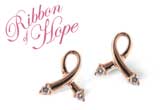 H036-45230: PINK GOLD EARRINGS .07 TW