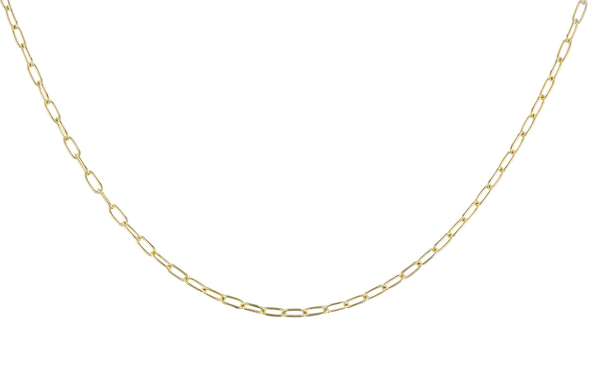 H310-06166: PAPERCLIP SM (22IN, 2.40MM, 14KT, LOBSTER CLASP)
