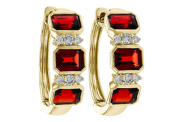 K310-93421: EARRING 1.50 TW GARNET 1.61 TGW