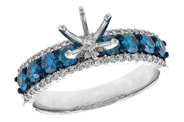 L310-96148: LDS SEMI DIA RG .72 BLUE DIAS .92 TW