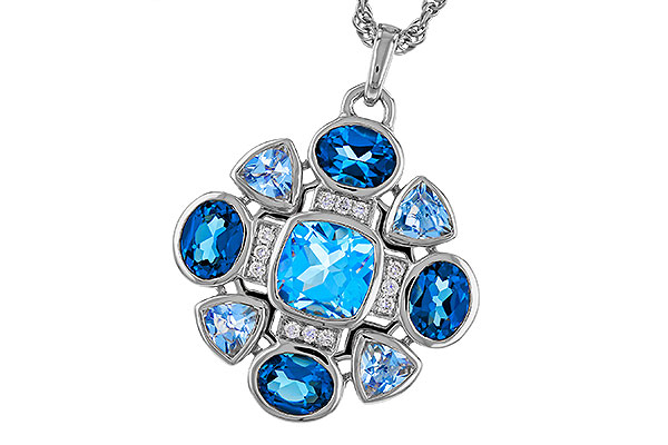 M310-94275: NECKLACE 3.19 TW BLUE TOPAZ 3.25 TGW